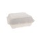 Pactiv Corp. 9 in. x 9 in. x 3 in. Sugarcane EarthChoice PFAS Free Compostable Hinged Lid Container - White (150/Carton)